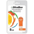 Флеш-накопитель USB  8GB  OltraMax  210  оранжевый